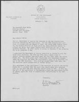Letter from William P. Clements to Mark White, February 1, 1982