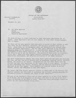 Memo from Governor William P. Clements, Jr., to all state agencies, boards, commissions, executive departments, regarding equal employment opportunity, December 12, 1979