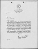 Letter from Governor William P. Clements, Jr., to United States President Ronald Reagan, May 13, 1982