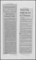Newspaper clipping headlined "Silence greets Clements' budget," Austin American-Statesman, February 23, 1979