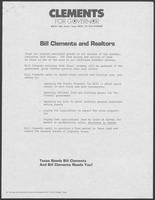 Report titled Bill Clements and Realtors, undated