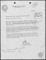 Memo from Tod R. Hullin to Bill Clements requesting a radio interview, July 1, 1976