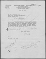 Letter from Rob Ritchie to William P. Clements regarding Camp Wisdom, July 10, 1969