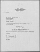 Appointment letter from William P. Clements to Secretary of State, George Bayoud, May 8, 1990