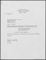 Appointment letter from William P. Clements to Secretary of State, George Bayoud, August 3, 1989
