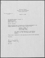 Appointment letter from William P. Clements to Secretary of State, George Bayoud, August 24, 1989