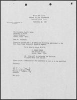 Appointment letter from William P. Clements to Jack M. Rains, September 22, 1987