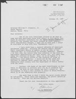 Letter from C.B. Moncrief to William P. Clements, October 30, 1987