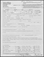 Appointment form from Mary Williams to the Office of Governor William P. Clements, Jr., March 9, 1987