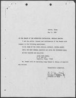 Appointment letter from William P. Clements, Jr., to the Texas Senate, May 13, 1987