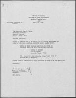 Appointment letter from William P. Clements, Jr., to Secretary of State Jack Rains, April 25, 1988