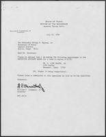 Appointment letter from Governor William P. Clements, Jr., to Secretary of State George Bayoud, July 20, 1989