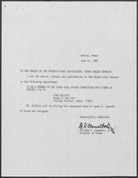 Appointment letter from Governor William P. Clements, Jr., to the Texas Senate, June 22, 1989