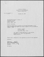 Appointment letter from Governor William P. Clements, Jr., to Secretary of State George Bayoud, December 28, 1989