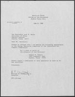 Appointment letter from Governor William P. Clements, Jr., to Secretary of State Jack Rains, June 21, 1988