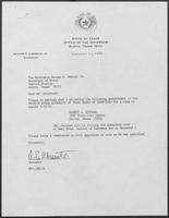 Appointment letter from Governor William P. Clements, Jr., to Secretary of State George Bayoud, February 5, 1990