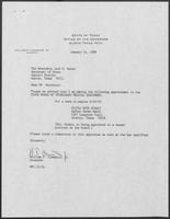 Appointment letter from Governor William P. Clements, Jr., to Secretary of State Jack Rains, January 14, 1988