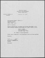 Appointment letter from Governor William P. Clements, Jr., to Secretary of State George Bayoud, February 17, 1990