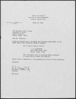 Appointment letter from Governor William P. Clements, Jr., to Secretary of State Jack Rains, March 22, 1988