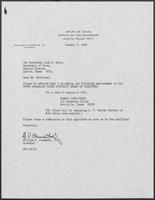 Appointment letter from William P. Clements Jr. to Jack Rains, January 9, 1989