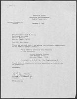 Appointment letter from William P. Clements Jr. to Jack Rains, December 3, 1987