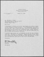 Letter from William P. Clements to William Fisher, August 19, 1988