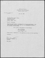 Appointment lLetter from William P. Clements to Secretary of State, Jack Rains, July 18, 1988