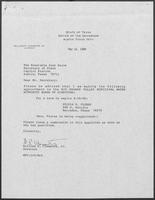 Appointment letter from William P. Clements to Secretary of State, Jack Rains, May 16, 1988