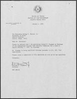 Letter from William P. Clements to George S. Bayoud, January 4, 1990
