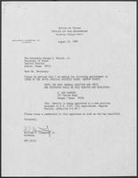 Appointment Letter from William P. Clements, Jr., to George Bayoud, August 23, 1989