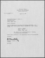 Appointment letter from William P. Clements to Secretary of State, George Bayoud, August 24, 1989