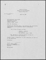 Appointment letter from William P. Clements to Secretary of State, Jack Rains, April 28, 1988