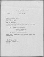 Appointment letter from William P. Clements to Secretary of State, Jack Rains, August 19, 1988