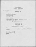 Appointment letter from William P. Clements to Secretary of State, Jack Rains, November 20, 1987