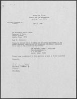 Appointment letter from William P. Clements to Secretary of State, Jack Rains, May 23, 1989