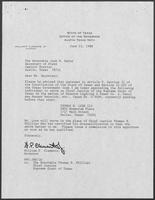 Appointment letter from William P. Clements Jr. to Secretary of State, Jack Rains, June 23, 1988