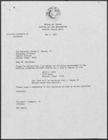 Appointment letter from William P. Clements, Jr., to Secretary of State George Bayoud, May 2, 1990