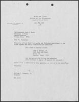 Appointment letter from William P. Clements, Jr., to Secretary of State Jack Rains, July 29, 1987
