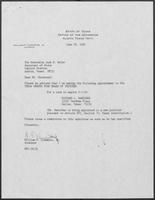 Appointment letter from Governor William P. Clements, Jr., to Secretary of State Jack Rains, June 19, 1989
