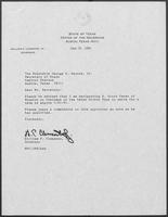 Appointment letter from Governor William P. Clements, Jr., to Secretary of State George S. Bayoud, Jr., June 29, 1989