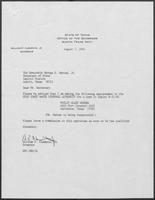 Appointment letter from Governor William P. Clements, Jr., to Secretary of State George S. Bayoud, Jr., August 7, 1990