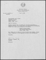Appointment letter from William P. Clements, Jr. to Secretary of State, Jack Rains, May 11, 1987
