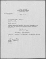 Appointment letter from William P. Clements, Jr. to Secretary of State, George S. Bayoud, Jr., August 23, 1989