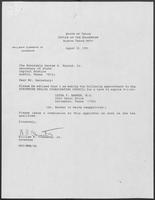 Appointment letter from William P. Clements, Jr. to Secretary of State, George S. Bayoud, Jr., August 16, 1990