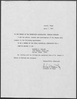Appointment letter from William P. Clements, Jr. to the Senate, April 7, 1987