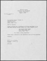 Appointment letter from William P. Clements, Jr. to Secretary of State, George S. Bayoud, Jr., August 3, 1989