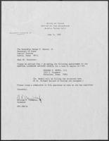 Appointment letter from William P. Clements, Jr. to Secretary of State, George S. Bayoud, Jr., June 18, 1990