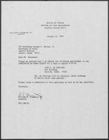 Appointment letter from William P. Clements, Jr. to Secretary of State, George S. Bayoud, Jr., January 22, 1990