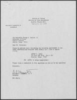 Appointment letter from William P. Clements, Jr. to Secretary of State, George S. Bayoud, Jr., February 14, 1990