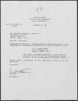 Appointment letter from William P. Clements, Jr. to Secretary of State, George S. Bayoud, Jr., September 14, 1990